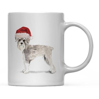 Schnauzer Santa Hat Ceramic Mug Image 2