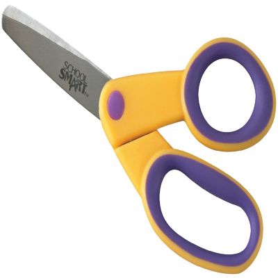 School Smart Blunt Tip Kids Scissors, 5 Inches, Assorted Colors, Pack of 12 Image 1