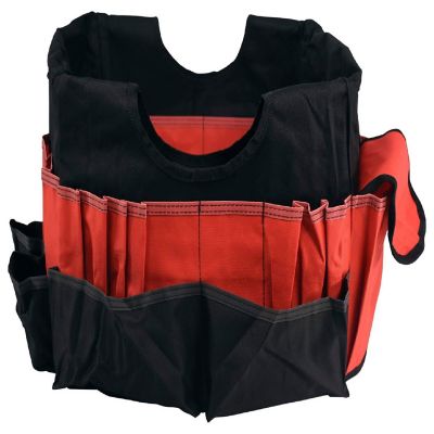 School Smart Caddy Organizer with 43 Pockets, Medium, 14 x 12 x 12 Inches, Black/Red Image 3
