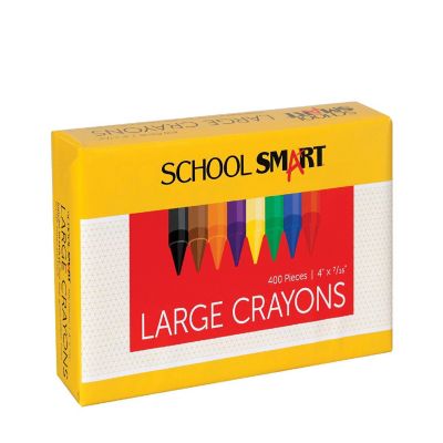 School Smart Crayons, Large Size, Assorted Colors, Pack of 400 Image 1