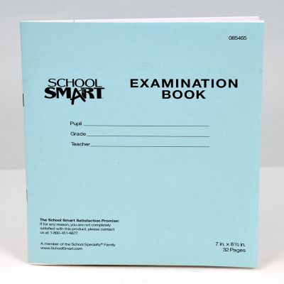 School Smart Examination Blue Books, 7 x 8-1/2 Inches, 32 Pages, Pack of 50 Image 1