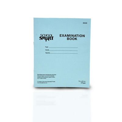 School Smart Examination Blue Books, 7 x 8-1/2 Inches, 8 Pages, Pack of 100 Image 1