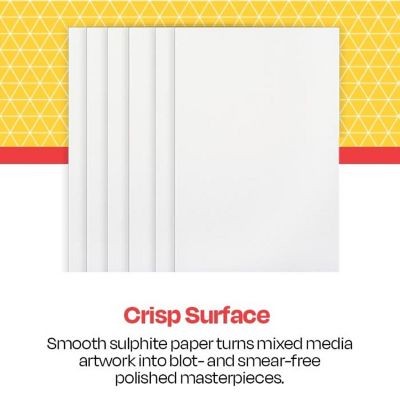 School Smart Folding Bristol Board, 24 x 36 Inches, White, Pack of 100 Image 2