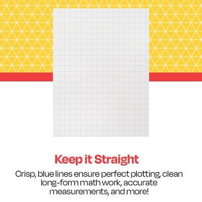 School Smart Graph Paper, 1/2 Inch Rule, 9 x 12 Inches, White, 500 Sheets Image 3