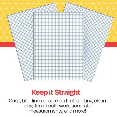 School Smart Graph Paper, 1/4 Inch Rule, 9 x 12 Inches, White, 500 Sheets Image 3