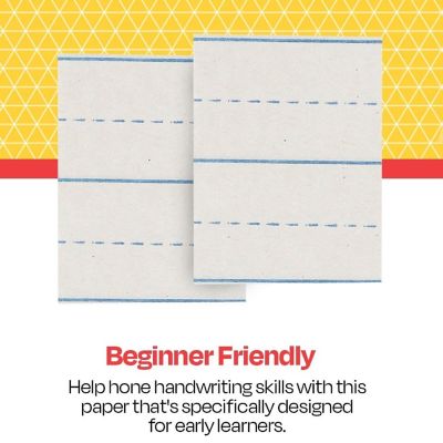 School Smart Picture Story Paper, 1 Inch Rule, 18 x 12 Inches, 500 Sheets Image 2