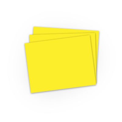 School Smart Railroad Board, 22 x 28 Inches, 4-Ply, Lemon Yellow, Pack of 25 Image 1