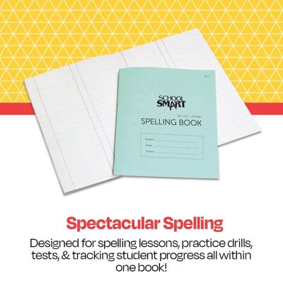 School Smart Spelling Blank Book, 5-1/2 x 8-1/2 Inches, 24 Pages, Pack of 48 Image 1