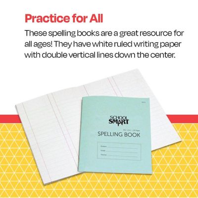 School Smart Spelling Blank Book, 5-1/2 x 8-1/2 Inches, 24 Pages, Pack of 48 Image 2