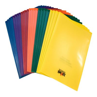 School Smart Take Home Folder, Assorted Colors, Set of 24 Image 1
