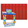 School Store &amp; Lockers Backdrop &amp; Tabletop Hut Decorating Kit &amp;#8211; 7 Pc. Image 1