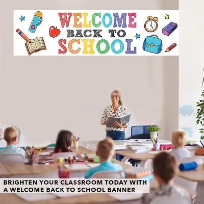 School Supplies Welcome Back - 13 x 48 Inch Image 2