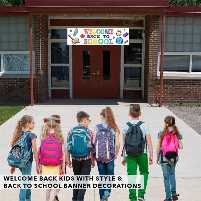 School Supplies Welcome Back - 13 x 48 Inch Image 3