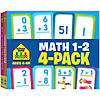 School Zone Publishing Math 1-2 Flash Card, 4-Pack Image 1