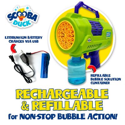 Scooba Duck Hyper Bubbles Blaster &amp;#8211; Electric Handheld, USB Charging, Outdoor Fun Image 2