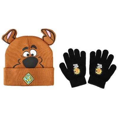 Scooby Doo Knitted Cuff Hat with Gloves for kids Image 1