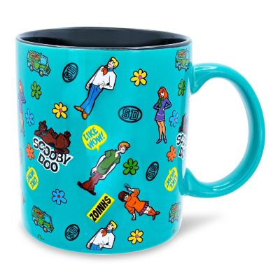 Scooby-Doo Sticker Pattern Ceramic Mug  Holds 20 Ounces Image 1