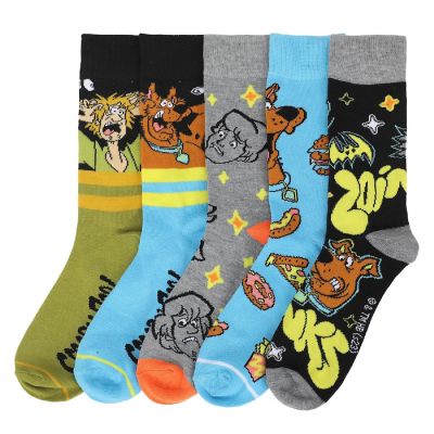 Scooby Doo Zoinks Men's 5-Pair Casual Crew Socks Image 1