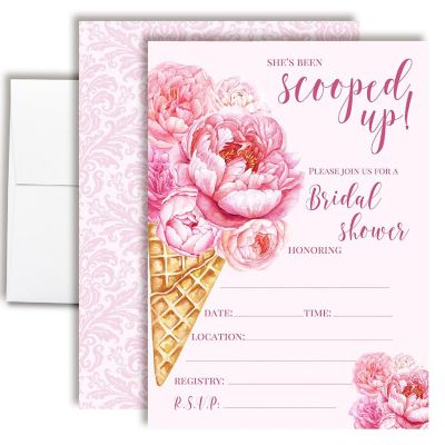 Scooped Up Bridal Shower Party Invitations Image 1