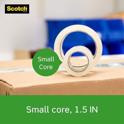 Scotch Tough Grip Clear Packing Tape, 1.88x22.2 Yd, 6 Rolls w Dispensers, Pack of 1 Image 1