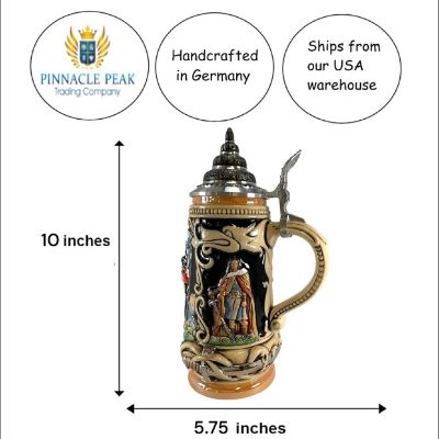 Scotland with Scottish Bagpiper LE German Beer Stein .5 L Made in Germany Image 2