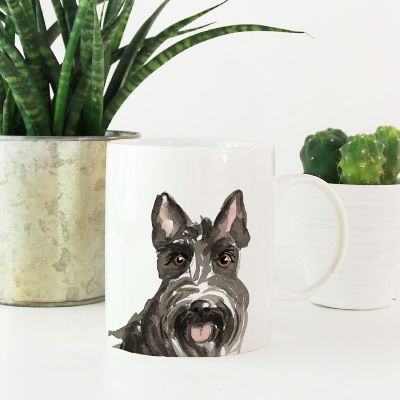 Scottish Terrier Up Close Ceramic Mug Image 1