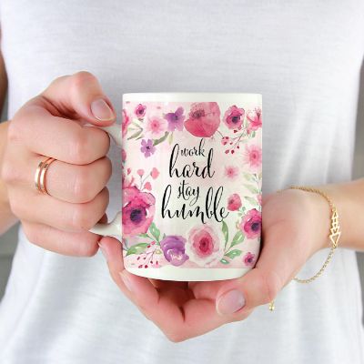 Script Cursive Work Humble Ceramic Mug Image 1