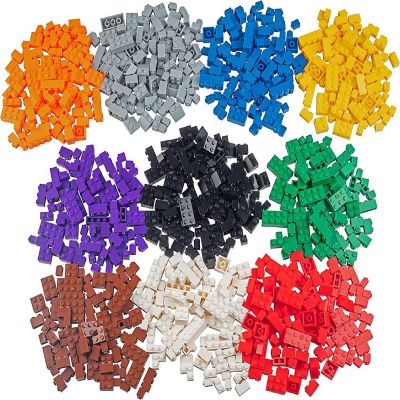 SCS Direct Building Block Bricks- Set of 1000 Pc Bulk Set-10 with 54 Roof Pieces- Compatible with All Major Brands- Great for Activity Tables & School Projects Image 2