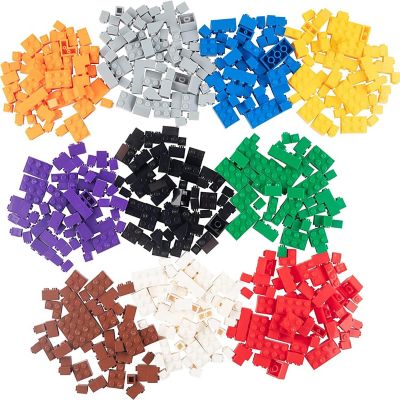 SCS Direct Building Block Bricks - Set of 500 Pc Bulk Set - 10 with 27 Bonus Roof Pcs - Fit All Major Brands- Great for Activity Tables, <br/>and School Projects Image 2