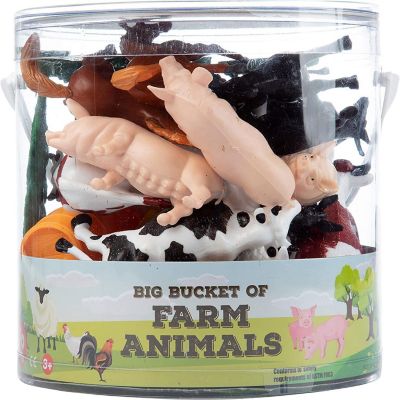 SCS Direct Farm Animal Toy Action Figure Set - 50 Pieces with 16 Different Barnyard Animals and Accessories - Includes Cows, Horses, Chickens, Pigs, Sheep &amp; Mor Image 3
