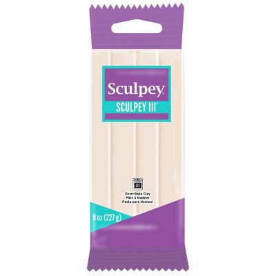 Sculpey III: Polymer Clay:Translucent - 8oz Pack - Oven Bake Clay Image 1