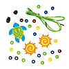Sea Turtle Beaded Necklace Craft Kit - Makes 12 Image 1
