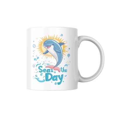 Seas the Day Mug by Dancing Littles Jungle Image 1