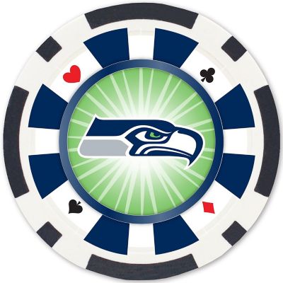 Seattle Seahawks 100 Piece Poker Chips Image 2