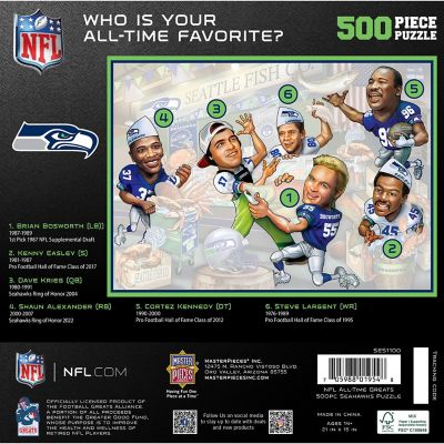 Seattle Seahawks - All Time Greats 500 Piece Jigsaw Puzzle Image 3