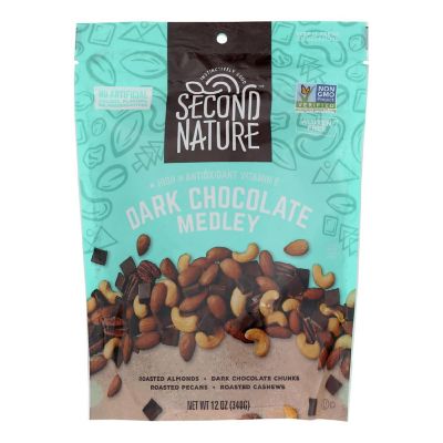 Second Nature - Nut Medley Dark Chocolate - Case of 6-12 OZ Image 1