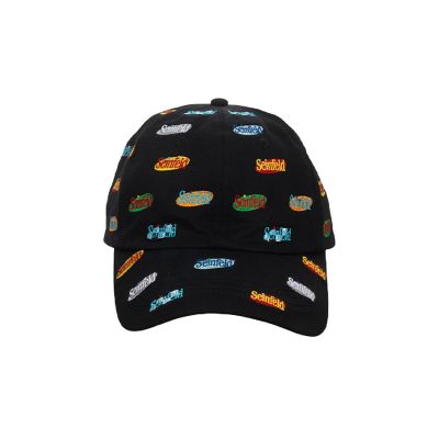 Seinfeld Logo All-Over Print Black Adjustable Hat Image 1