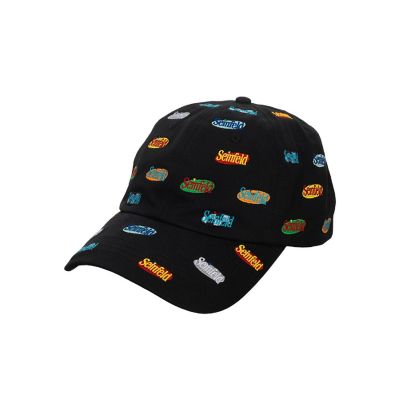 Seinfeld Logo All-Over Print Black Adjustable Hat Image 1