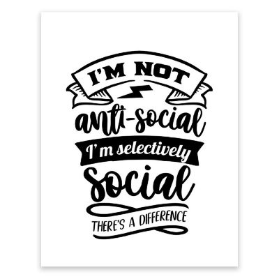 Selectively Social Quote 8.5x11in 1-Pack Image 1