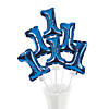 Self-Inflating 1st Birthday Blue Mylar 6" Balloons - 6 Pc. Image 1