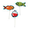 Self-Inflating Little Fisherman 6 1/2" - 10" Mylar Balloons - 12 Pc. Image 1