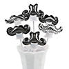 Self-Inflating Mustache Mylar 4" Balloons - 12 Pc. Image 1
