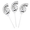 Self-Inflating Number 6 6" Mylar Balloons - 6 Pc. Image 1
