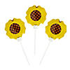 Self-Inflating Sunflower Mylar Balloons - 6 Pc. Image 1