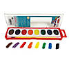 Semi-Moist Watercolor Paint Set, Oval Pan with Brush, 8 Assorted Colors, 12 Sets Image 2