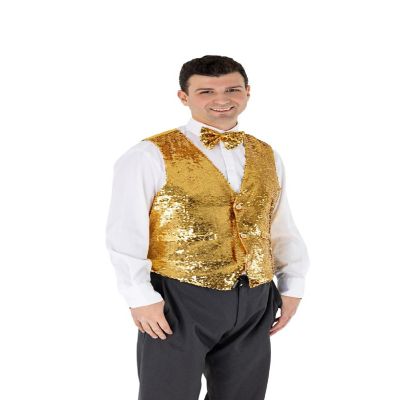 Sequin Vest with Bowtie - Adults M Image 1