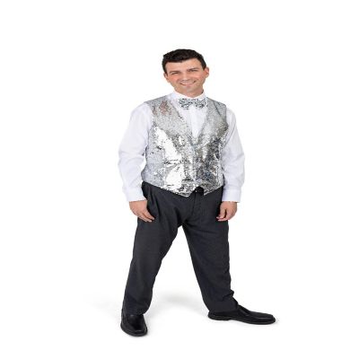 Sequin Vest with Bowtie - Adults M Image 1