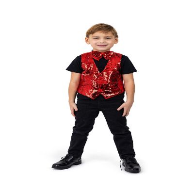 Sequin Vest with Bowtie - Kids M Image 1