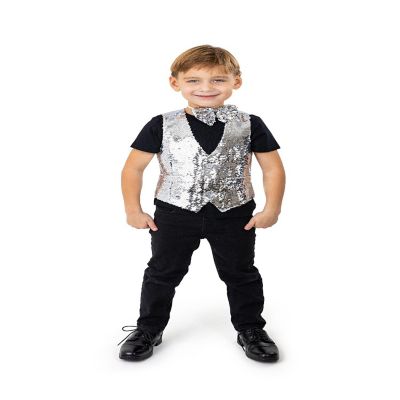 Sequin Vest with Bowtie - Kids M Image 1