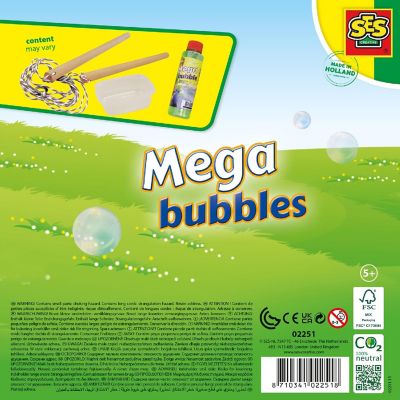 SES Creative: Mega Bubbles - 3-Piece Set, Backyard Toy Activity, Kids 5+ Image 1